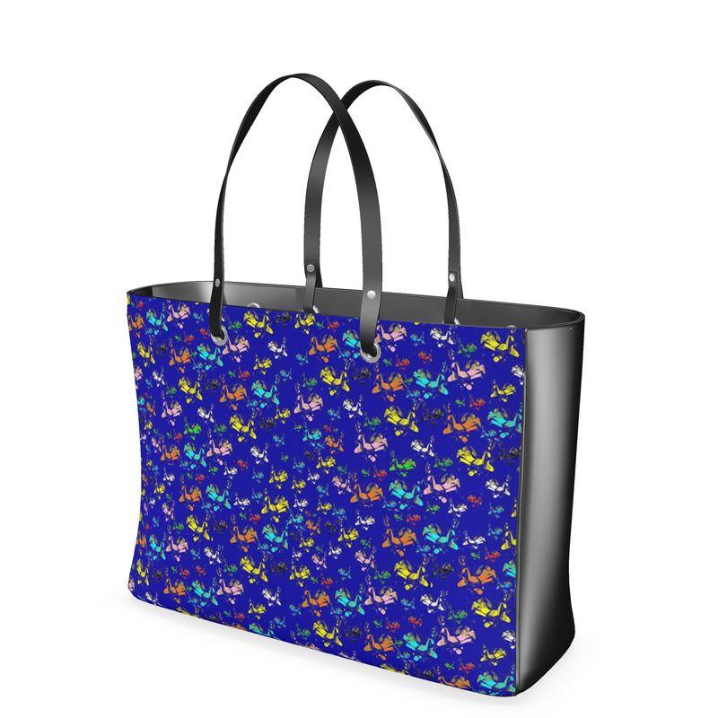 Cobalt Scotch Leather Shopping Bag
