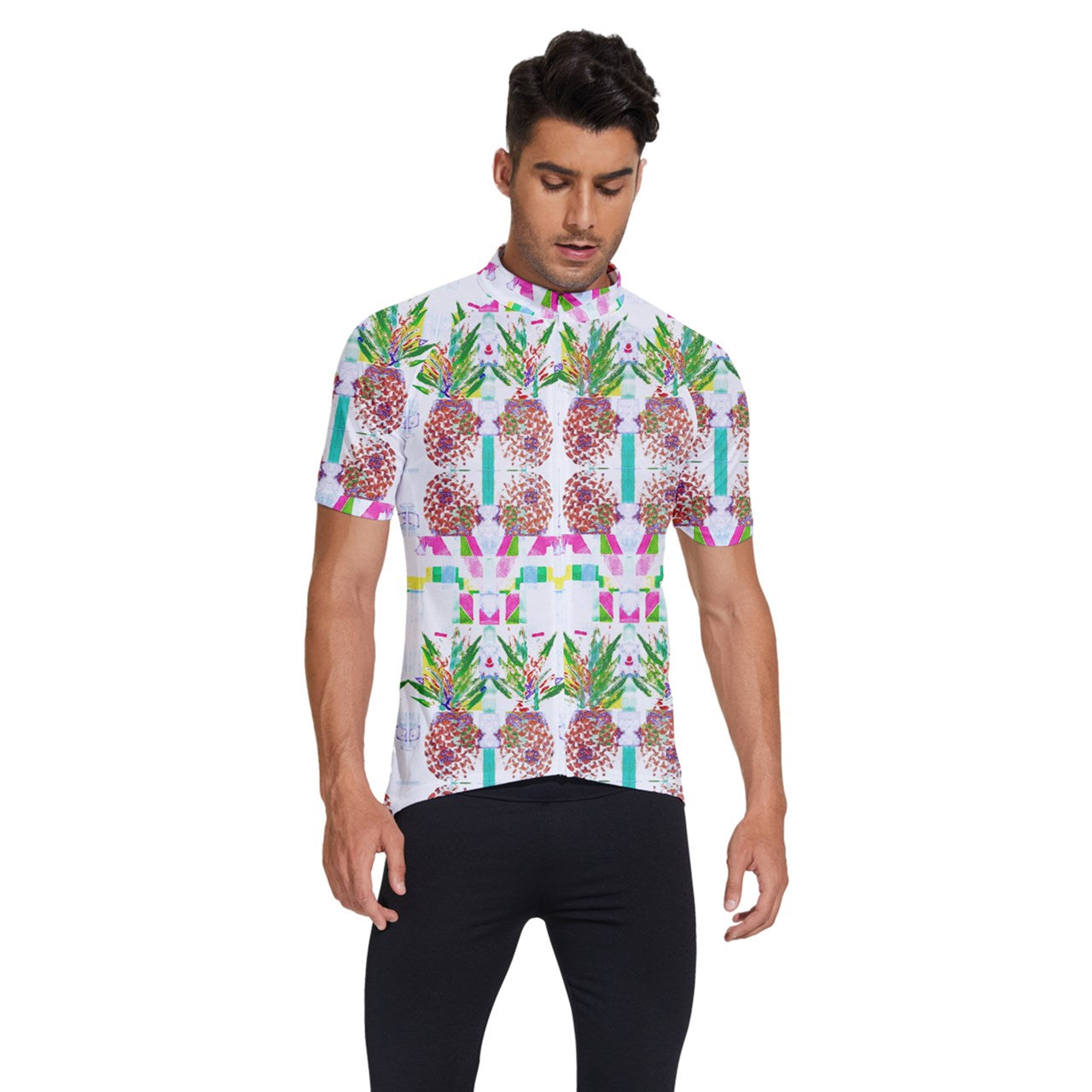 PINEAPPLE Pineapple  Men's Short Sleeve Cycling Jersey