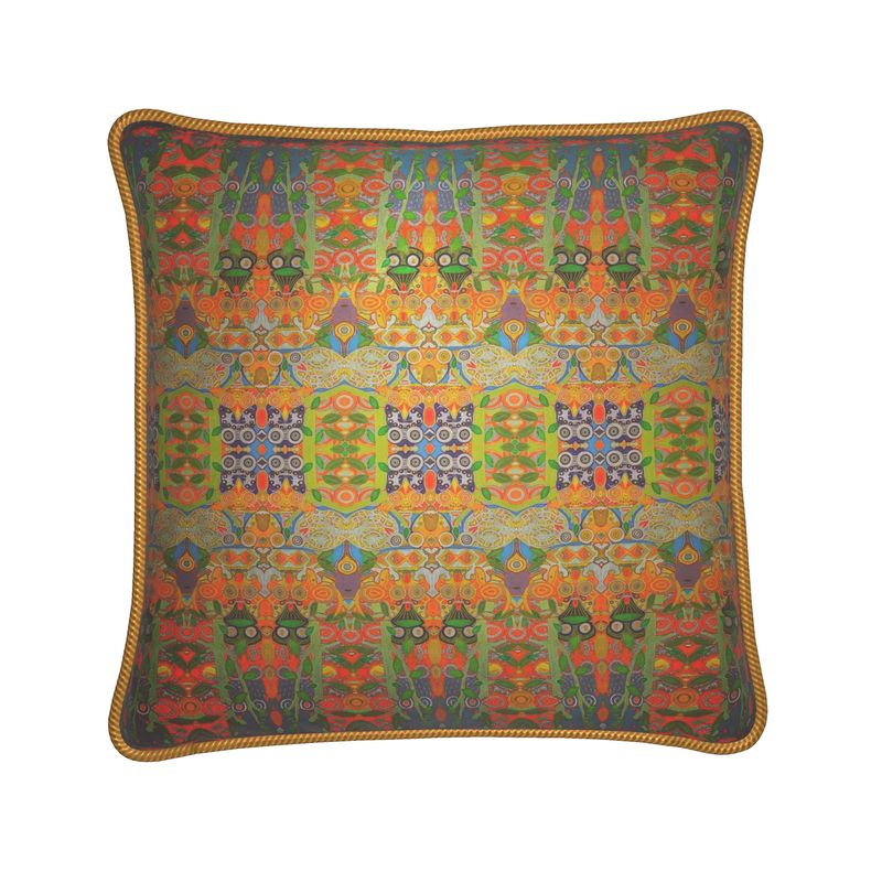 Forest Totem Silk Cushion (size options)