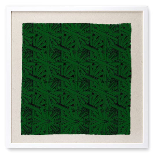 Ticking K Framed Silk