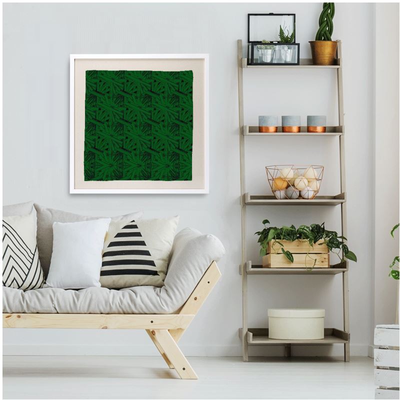 Ticking K Framed Silk