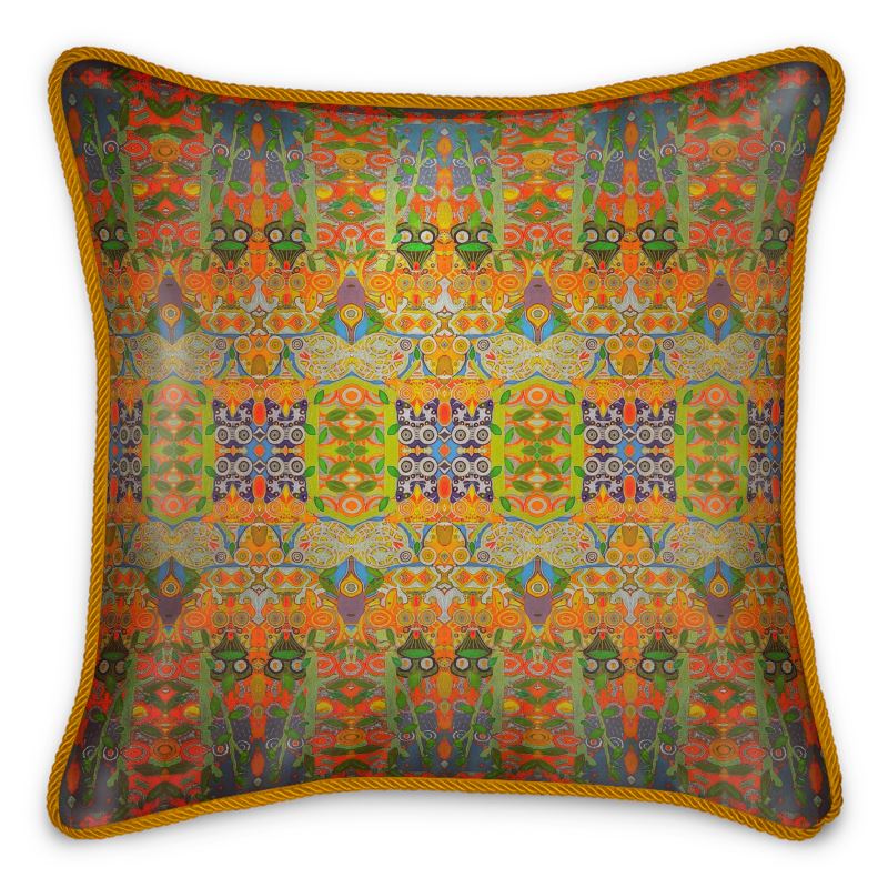 Forest Totem Silk Cushion (size options)