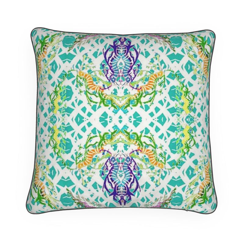 Seahorses Aqua (size and fabric options)