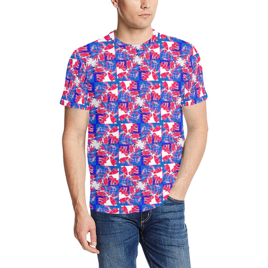 PALM 4th Men's All Over Print T-Shirt (Random Design Neck) (Model T63)