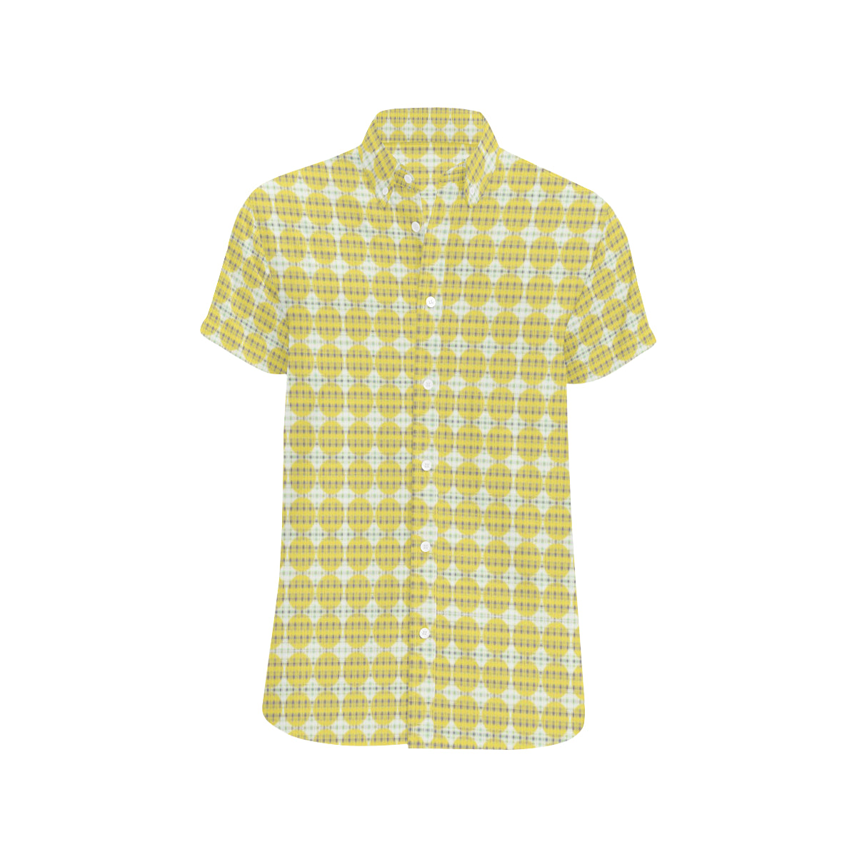 PLAIDES YELLOW Men's All Over Print Short Sleeve Shirt (Model T53)