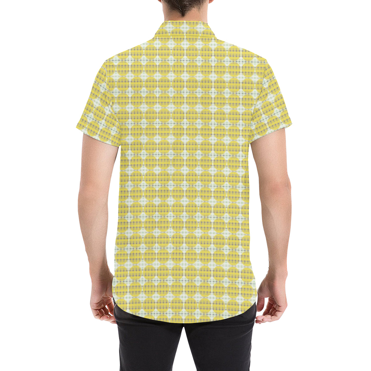 PLAIDES YELLOW Men's All Over Print Short Sleeve Shirt (Model T53)