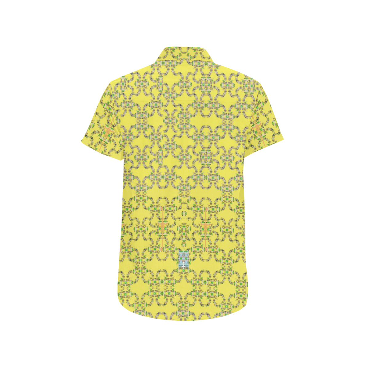 POLYANIMA YELLOW Men's All Over Print Short Sleeve Shirt (Model T53)