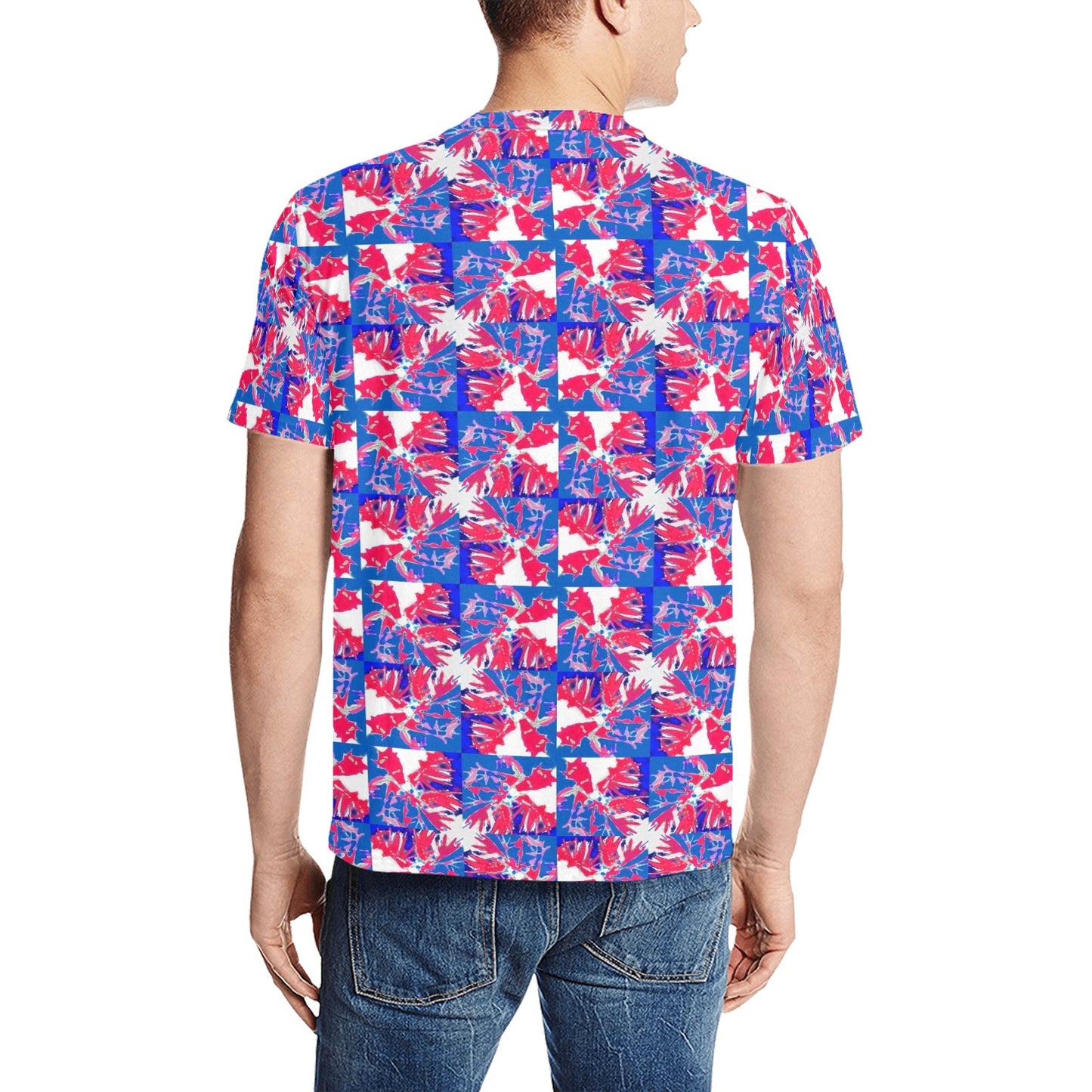 PALM 4th Men's All Over Print T-Shirt (Random Design Neck) (Model T63)